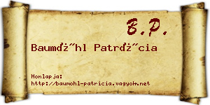 Baumöhl Patrícia névjegykártya
